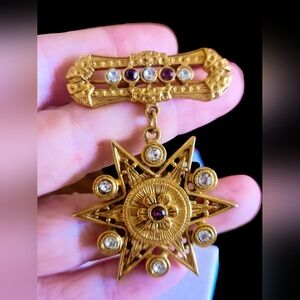 Vintage 8 Point Star Brooch